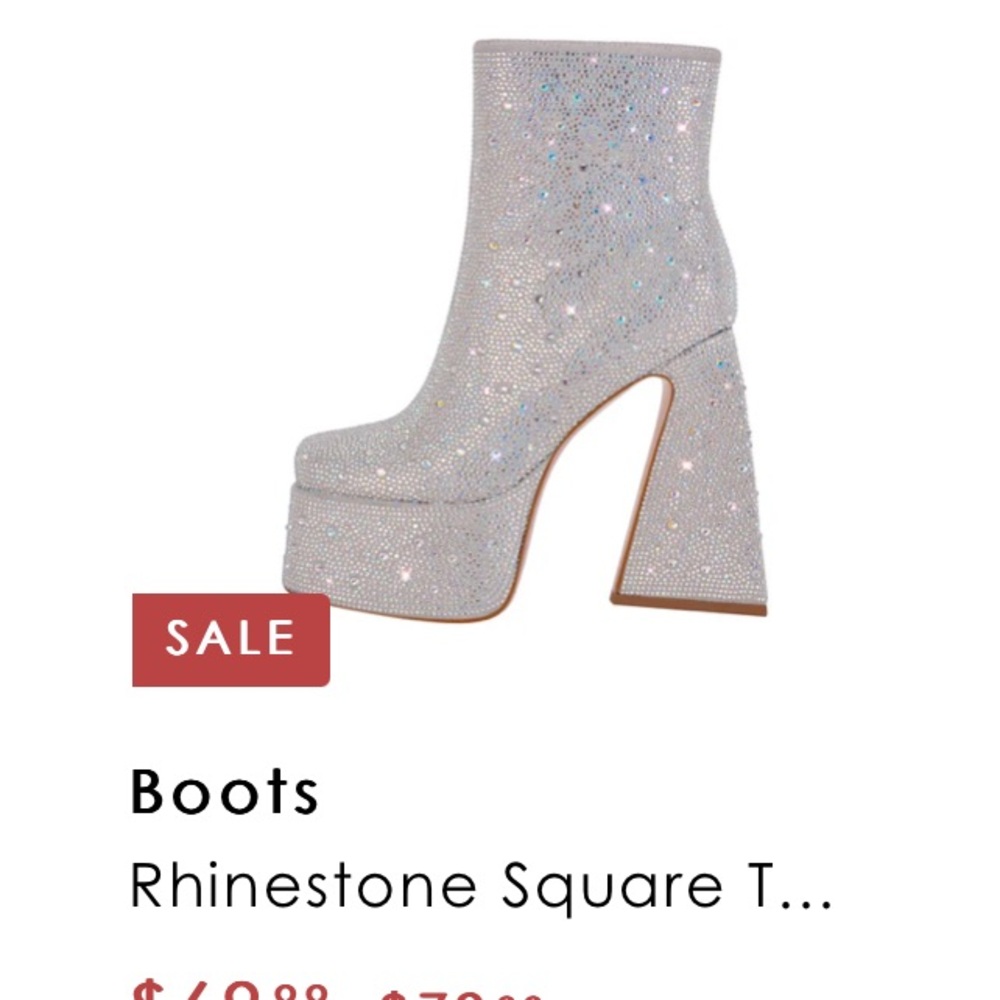 Cute Rhinestone boots. - Picture 4 of 7